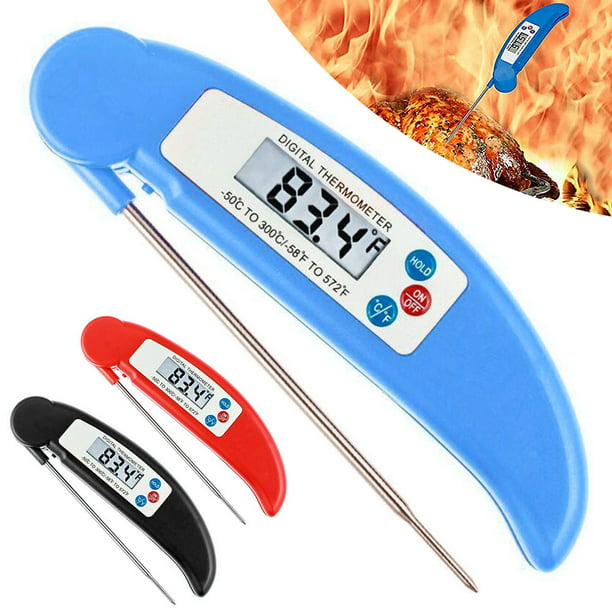 Foldable Digital Food Thermometer Probe Temperature Kitchen Cooking BBQ Meat Jam